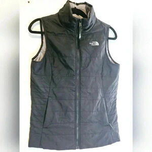 The Northface Quilted Puffer Down  Vest Black Sz XL youth Sz M